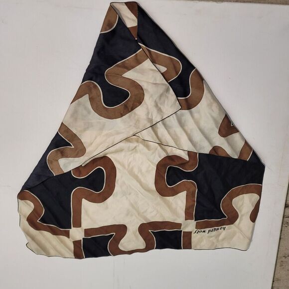 Howard Wolf Vintage Silk Puzzle scarf 29x29 Inch - Picture 5 of 7